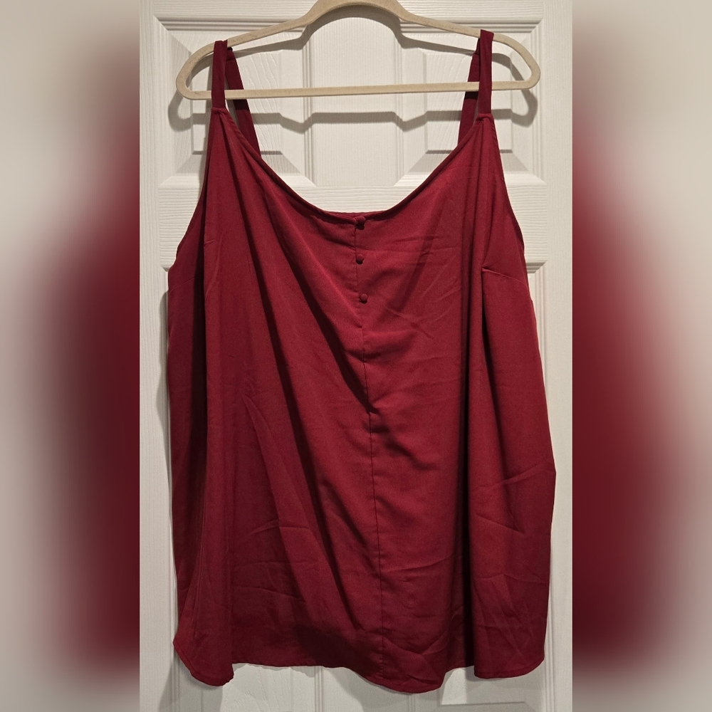 ✔️Lane Bryant Burgundy Button-Back Camisole